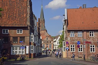 Europe, Germany, Lower Saxony, Hamburg Metropolitan Region, Lüneburg, View from the Tor Tor to the
