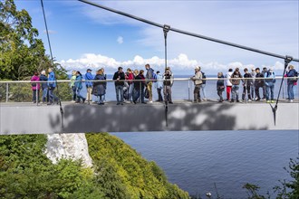 The Königsstuhl Skywalk on the chalk cliffs of Rügen, viewing platform on the famous Königsstuhl