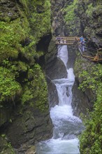 Climbing facility in the Raggaschlucht gorge, Flattach, Carinthia, Austria, Europe