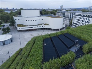 Der Kö Bogen II, Europas größte Grünfassade aus Hainbuchen, Düsseldorf, Nordrhein-Westphalen, NRW,