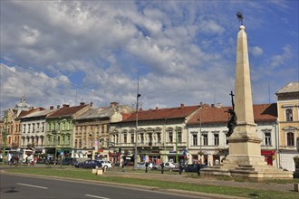 Banat, city of Arad, city centre, Holy Trinity Monument on the square in front of the State