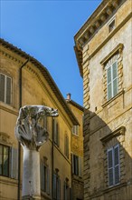 She-wolf and children, sculpture in the historic centre, heraldic animal, monument, symbol,