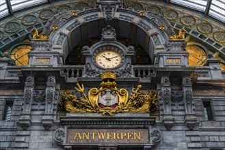 Railway station, historical, travel, tourism, architecture, building, history, clock, coat of arms,