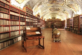 Prague Lesser Town, Monastery Library, Theological Hall in the Strahov Praemonstratensian