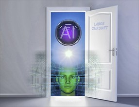 Symbol photo, AI, ChatGBT, AI, OpenAI, chatbot, artificial intelligence, artificial intelligence,