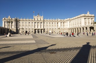 Plaza de la Armeria, Armory Square, Palacio Real royal palace, Madrid, Spain, Europe