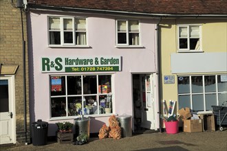 Hardware and garden shop, Wickham Market, Suffolk, England, UK