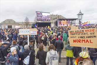 160 organisations and initiatives demonstrated against the right in Dresden on Saturday. Around 10,