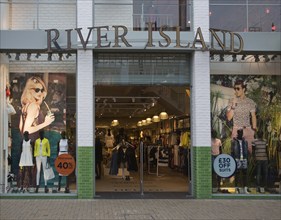 River Island clothes shop in central business district of Swindon, England, United Kingdom, Europe