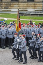 Public roll call of the Army Officers' School on Theatre Square: Bundeswehr honours and bids