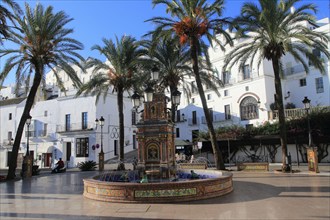 Plaza de Espana, Vejer de la Frontera, Cadiz Province, Spain, Europe