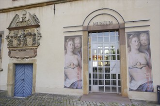 Brake Castle, entrance to the Weser Renaissance Museum, Lemgo, North Rhine-Westphalia, Germany,