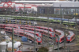 DB Regio stabling facility in Cologne Deutzerfeld, where suburban trains and regional trains wait