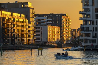 Residential buildings, apartment buildings, condominiums, at the harbour, Havneholmen and