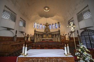 Chancel of St Otto's Church, built from 1912 to 1914 in Art Nouveau style, Siechenstraße 61,