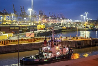 Container terminal in the seaport of Bremerhaven, Eurogate Container Terminal, Nordschleuse,