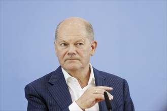 Olaf Scholz (SPD), Federal Chancellor, on his way to the Federal Press Conference, bpk, Federal