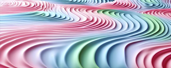 Seamless abstract pattern of vector fluid curved lines creating a dynamic ripple effect in vibrant