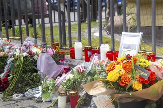 Mannheim, 2 July 2024: Laying flowers on the market square. This was triggered by the knife attack