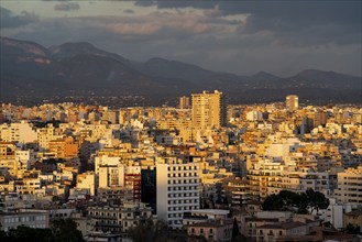 Panorama of Palma de Majorca, Balearic Islands, residential area