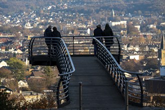 The Nordpark in Wuppertal, Skywalk viewing platform, view over the districts of Barmen and