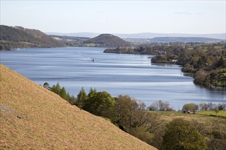 Lake Ullswater, Howtown, Lake District national park, Cumbria, England, UK