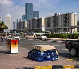 Dubai, Downtown skyscrapers and Sheik Zayed Road, United Arab Emirates, Middle East, Asia