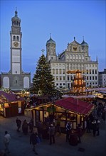 Europe, Germany, Bavaria, Swabia, Augsburg, town hall market, town hall, Renaissance, built 1615 to