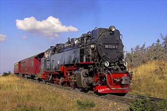 HSB, Harz narrow-gauge railway, locomotive, steam engine, smoke, HSB railway, Brockenbahn, Harz,