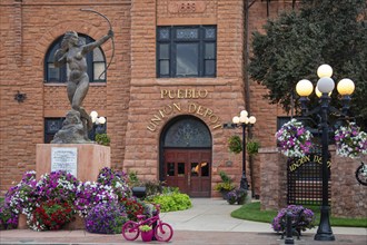 Pueblo, Colorado, A replica of Diana the Huntress outside Pueblo Union Depot. The original