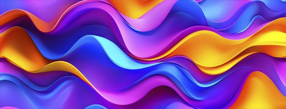 3d rendering of colorful abstract changing glass design, AI generated