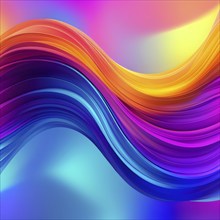 3d rendering of colorful abstract changing glass design, AI generated