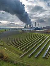 Solarpark Inden, a photovoltaic park in Inden, at the Weisweiler lignite-fired power plant of RWE