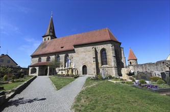 Fortified church from the Middle Ages, fortified church, Effeltrich in Franconian Switzerland,