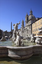 Fountain of Neptune, Fontana del Nettuno, Church of Sant'Agnese in Agone, Piazza Navona, Parione