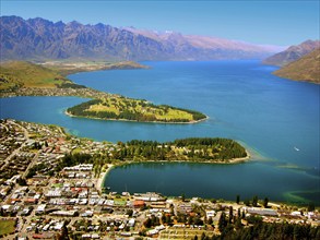 New Zealand, View of Queenstown, Queenstown, New Zealand, Oceania