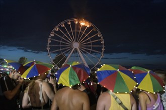 Ferris wheel catches fire at the Highfield Festival on Friday, Störmthaler See, 17.08.2024