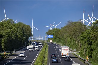 RWE Windpark Jüchen A44n, Windpark Garzweiler, at the Garzweiler opencast lignite mine, on the A44