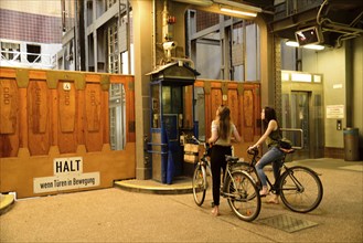 Europe, Germany, Hamburg, City, Harbour, Old Elbe Tunnel under the Elbe, restored east tunnel,