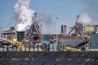 The Tata Steel steel and metallurgical plant in IJmuiden, Velsen, North Holland, Netherlands,