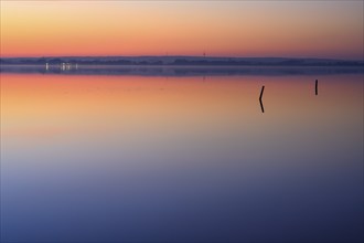 Sunset at Lake Dümmer, lake, silence, vastness, night, mysterious, Lembruch, Lower Saxony, Germany,