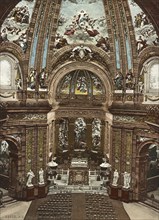 Church of San Francisco el Grande, interior, Madrid, Spain, c. 1890, Historic, digitally restored