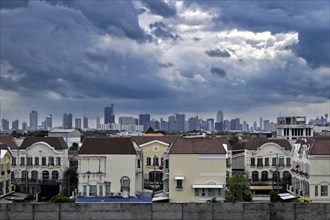 Skyline and residential buildings, Bangkok, Thailand, Asia