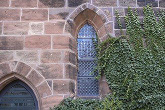 Window on the west side of St Clare's Church, Königstraße 66, Nuremberg, Middle Franconia, Bavaria,