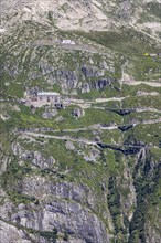 Hotel Belvédère on the Furka in the Swiss Alps, the most famous mountain pass hotel in the world.