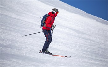 Skiers in the Swiss Alps