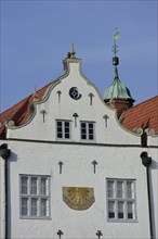 Europe, Germany, Schleswig-Holstein, Ahrensburg, moated castle Ahrensburg, front facade, built