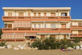 Holiday flats on the beach, beach, empty, nobody, lull, crisis, tourism, tourism crisis, economic