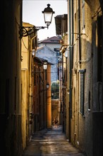 Alley with colourful houses, city, Mediterranean, urban, tourism, travel, architecture, in