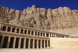 The mortuary temple of the first female pharaoh Hatshepsut, Hatshepsut Temple in Deir el-Bahari on